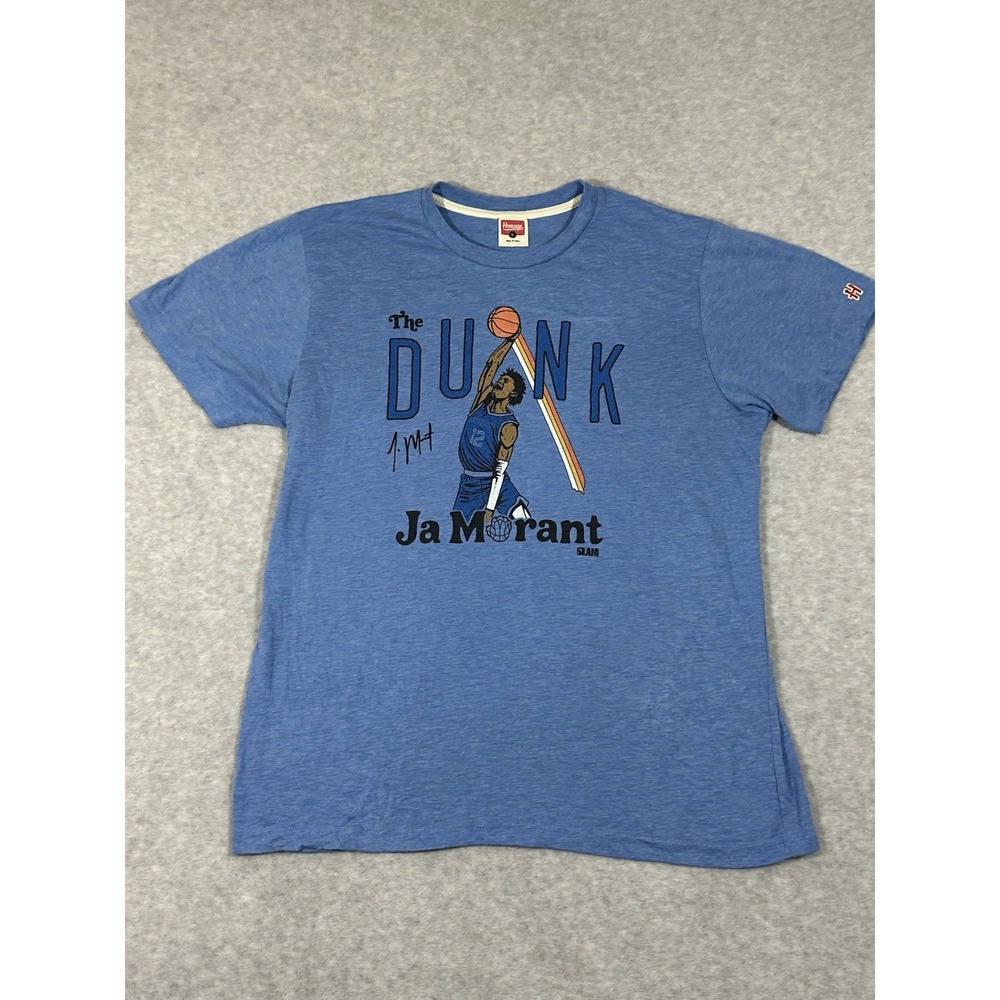 Homage Grizzlies Ja Morant‎ The Dunk Slam Blue T Shirt Size Large
